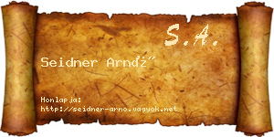 Seidner Arnó névjegykártya